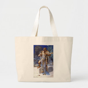 vintage romantic couple anthony cleopatra classic large tote bag