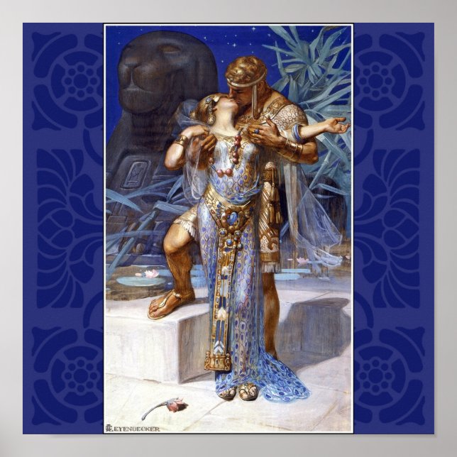 vintage romantic couple anthony cleopatra classic poster (Front)