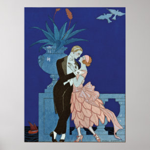 Vintage Romantic Couple ~ Oui Poster