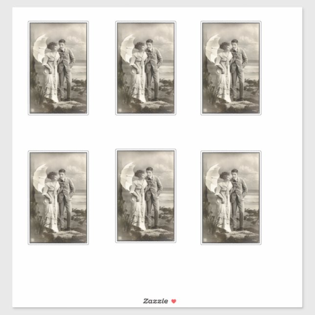 Vintage Romantic Couple with Parasol (Sheet)