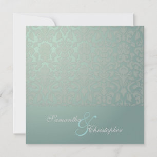 Vintage + Romantic Damask Wedding Invitations