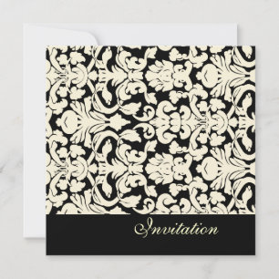 Vintage + Romantic Damask Wedding Invitations