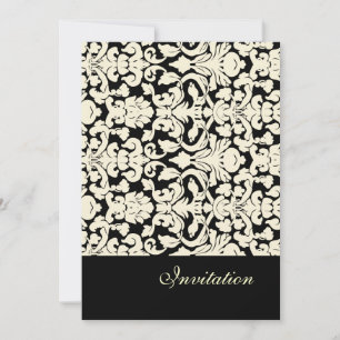 Vintage + Romantic Damask Wedding Invitations