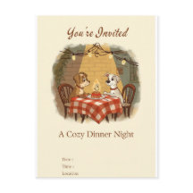 Vintage Romantic Dinner Invitation card