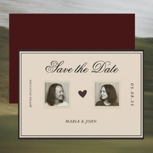 Vintage Romantic Editorial Photo Save the Date