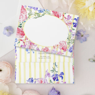 Vintage Romantic Floral Regency Era Wedding Envelope