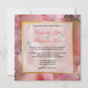 Vintage + Romantic Floral Wedding Invitations