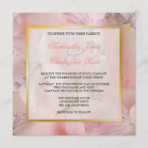 Vintage + Romantic Floral Wedding Invitations