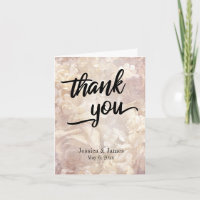 Vintage, Romantic, Floral, Wedding Thank You