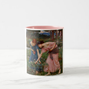 Vintage Romantic Garden Women Pre-Raphaelite Two-Tone Coffee Mug