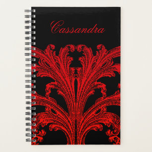 Vintage Romantic Goth in Blood Red Personailized Planner
