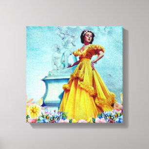 Vintage Romantic Lady Canvas Print