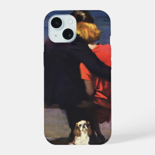 Vintage Romantic Love, Romance on the Beach iPhone 15 Case