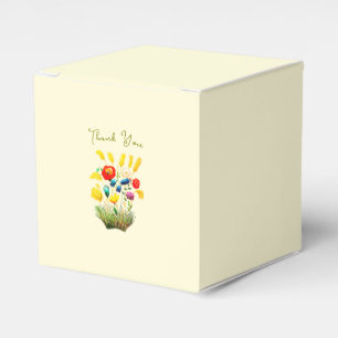 Vintage Romantic Meadow – Soft Watercolor Floral  Favour Box