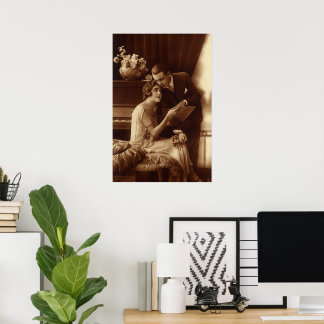 Vintage Romantic Music, Love and Romance Lovers Poster