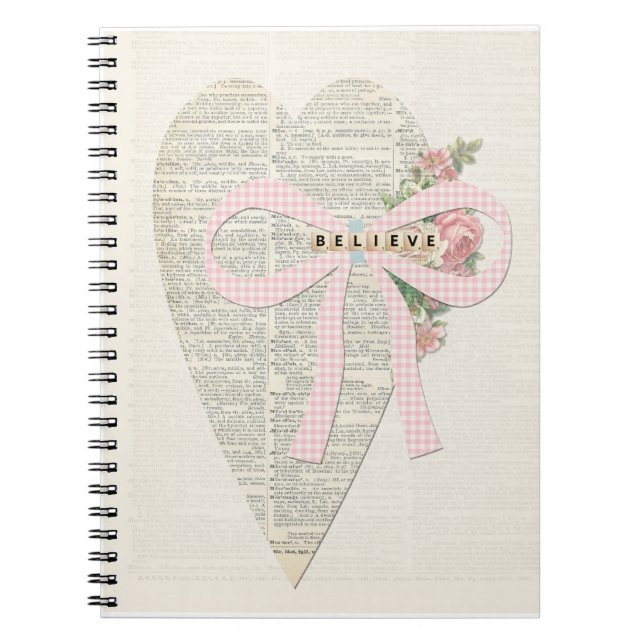 Vintage romantic notebook shabby chic collage (Front)