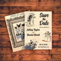 Vintage Romantic Old Retro Wedding Save the Date