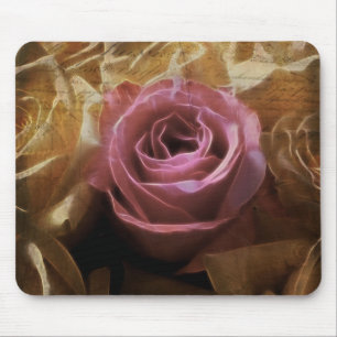Vintage Romantic One of a Kind Love, A Single Rose Mouse Mat