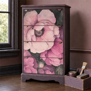 Vintage Romantic Peony Floral Watercolor Decoupage Tissue Paper