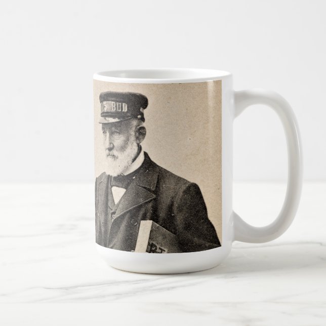 Vintage romantic postman coffee mug (Right)