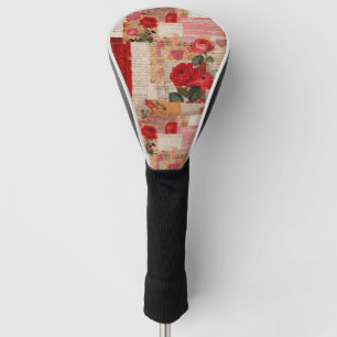 Vintage Romantic Rose Collage (6) Golf Head Cover