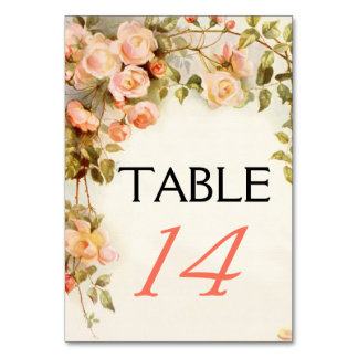 Vintage romantic roses wedding table number table cards Vintage Table Numbers Vintage romantic roses wedding table number table cards Vintage Table Numbers