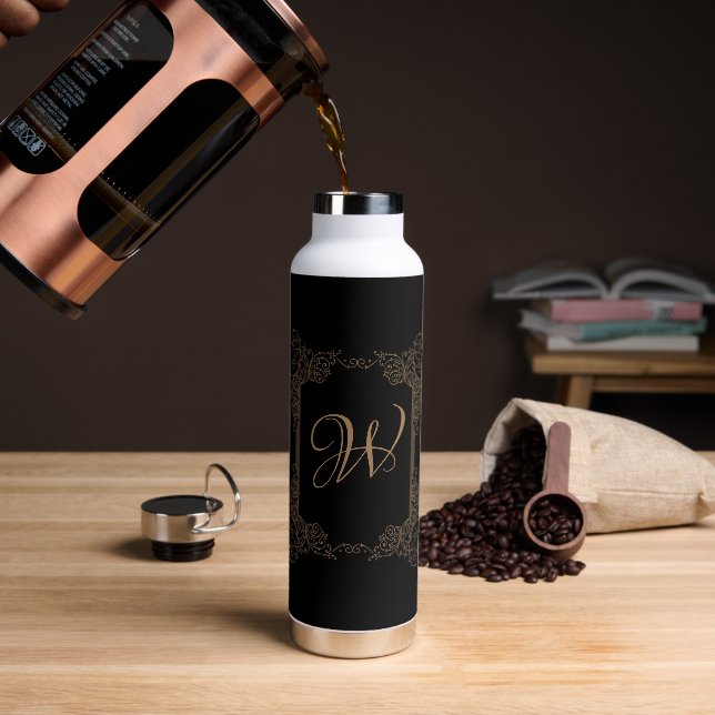 Vintage Romantic Steampunk Fairytale Water Bottle (Coffee)