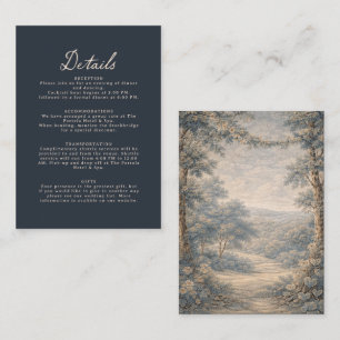 Vintage Romantic tapestry Wedding Details Enclosure Card