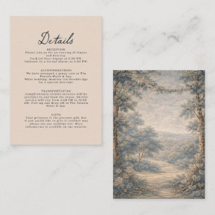 Vintage Romantic tapestry Wedding Details Enclosure Card