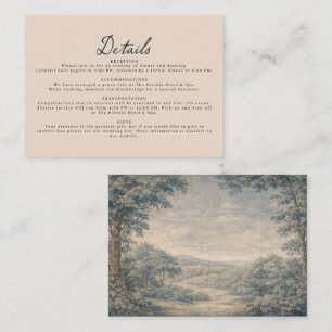 Vintage Romantic tapestry Wedding Details Enclosure Card