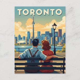Vintage Romantic Toronto Canada Travel Postcard