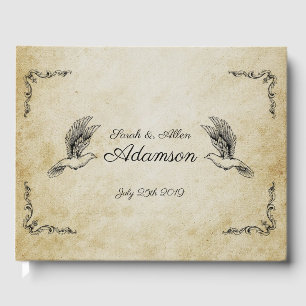 Vintage romantic wedding guest book