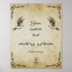 Vintage romantic wedding sign