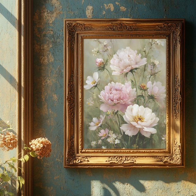 Vintage Romantic Wildflower Pastel Pink Wall Art  (Creator Uploaded)