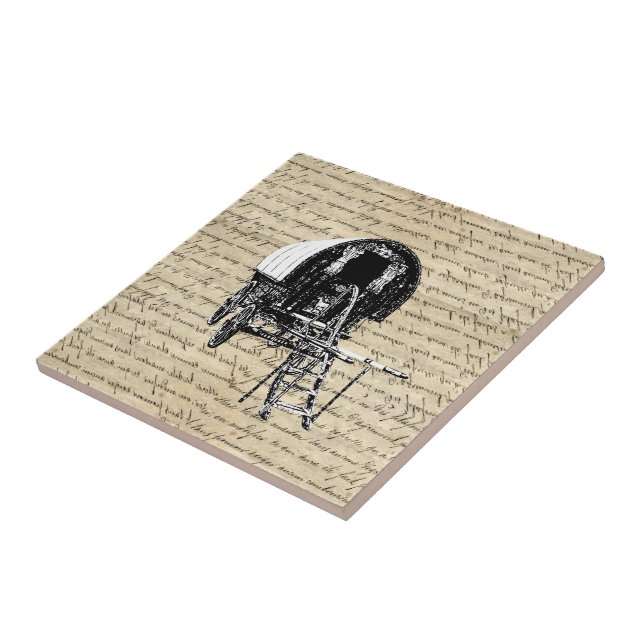 Vintage Romany Gypsy wagon Tile (Side)