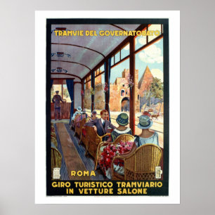 Vintage Rome 1920s Italian travel Poster