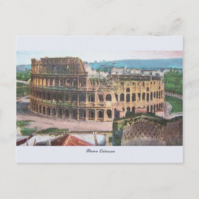 Vintage Rome Colosseum Postcard (Front)
