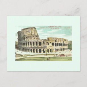 Vintage Rome Colosseum Travel Postcard