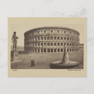 Vintage Rome Colosseum Travel Postcard