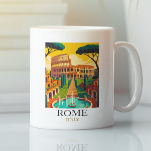 Vintage Rome Italy Colosseum Travel Coffee Mug