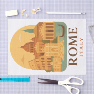 Vintage Rome Italy Tissue Paper – Retro Colosseum