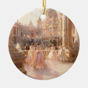 Vintage Rome Palace Ball Ornament   Classic Europe