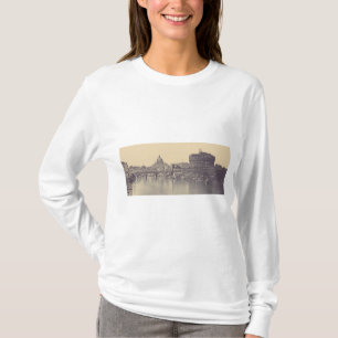 Vintage Rome Tiber Castle And Vatican Fine Art T-Shirt