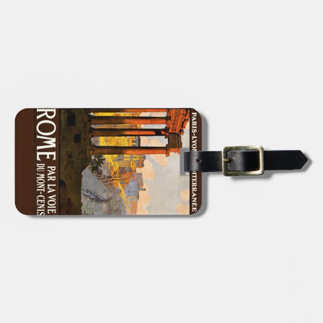 Vintage Rome - Travel to Italy Luggage Tag (Front Horizontal)