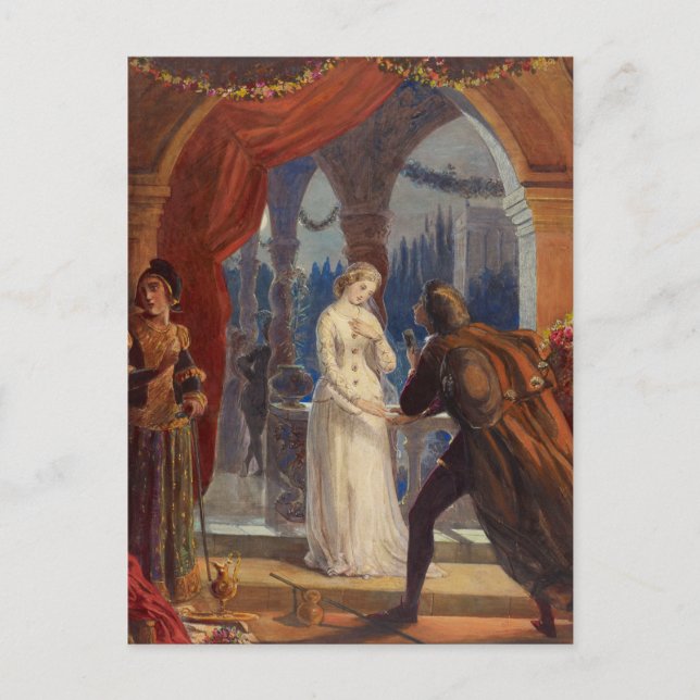 Vintage Romeo and Juliet Painting (1861) Postcard (Front)