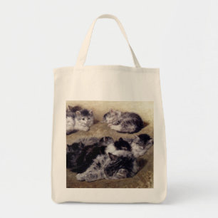 Vintage Ronner Study Painting of Cats Tote Bag