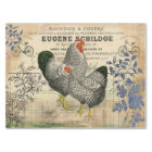 Vintage Rooster and Hen Ephemera Decoupage