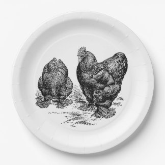 Vintage Rooster and Hen Plates