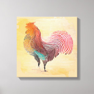 Vintage Rooster Canvas Print
