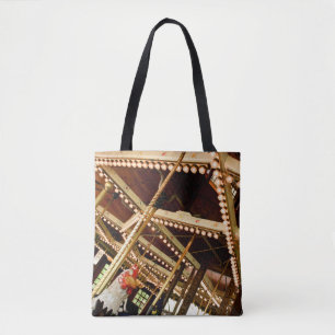 Vintage Rooster Carousel Tote Bag